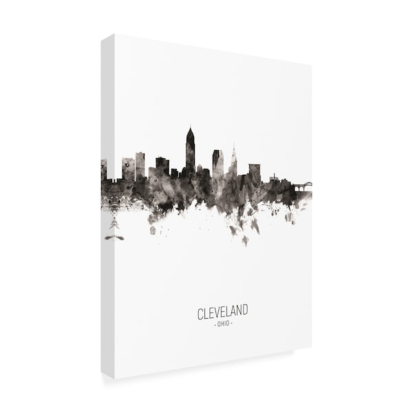 Michael Tompsett 'Cleveland Ohio Skyline Portrait II' Canvas Art,35x47